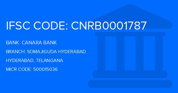 Canara Bank Somajiguda Hyderabad Branch IFSC Code