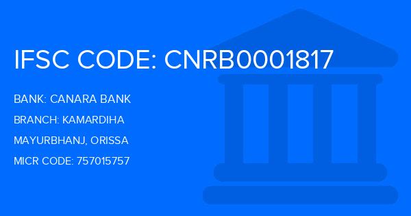 Canara Bank Kamardiha Branch IFSC Code