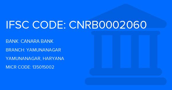 Canara Bank Yamunanagar Branch IFSC Code