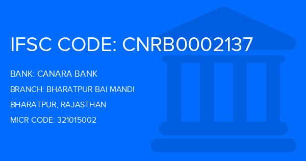 Canara Bank Bharatpur Bai Mandi Branch IFSC Code