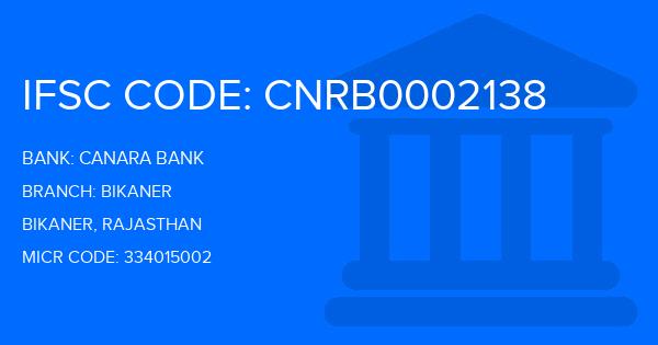 Canara Bank Bikaner Branch IFSC Code