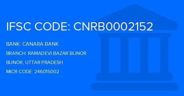 Canara Bank Ramadevi Bazar Bijnor Branch IFSC Code