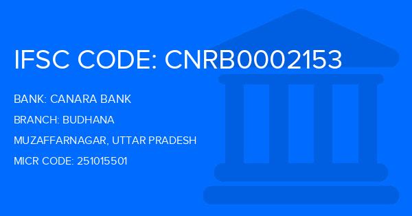 Canara Bank Budhana Branch IFSC Code