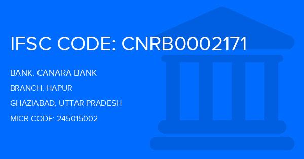 Canara Bank Hapur Branch IFSC Code