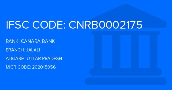 Canara Bank Jalali Branch IFSC Code