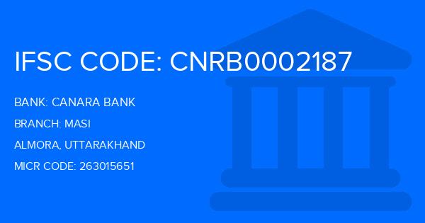 Canara Bank Masi Branch IFSC Code