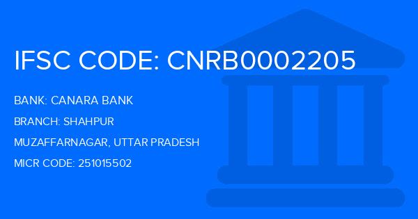 Canara Bank Shahpur Branch IFSC Code