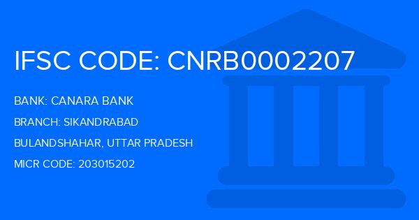 Canara Bank Sikandrabad Branch IFSC Code