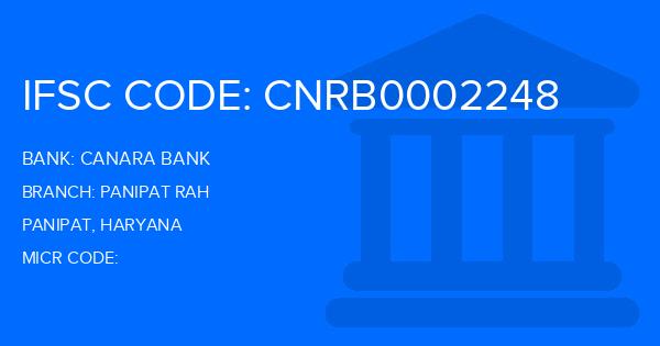 Canara Bank Panipat Rah Branch IFSC Code