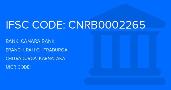 Canara Bank Rah Chitradurga Branch IFSC Code