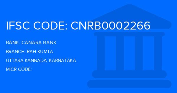 Canara Bank Rah Kumta Branch IFSC Code