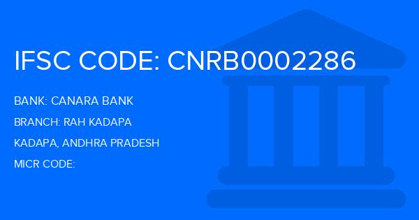 Canara Bank Rah Kadapa Branch IFSC Code