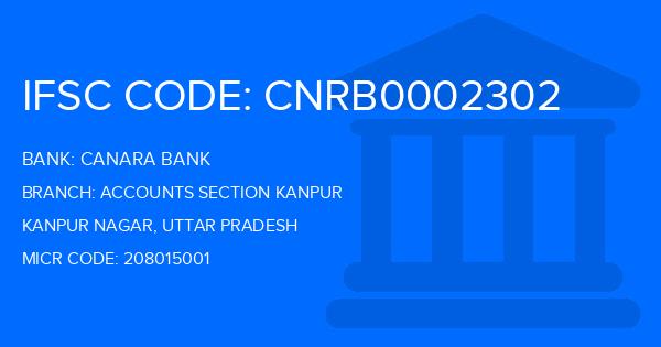 Canara Bank Accounts Section Kanpur Branch IFSC Code