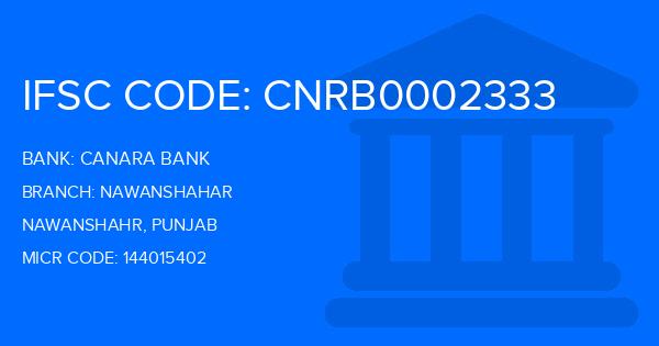 Canara Bank Nawanshahar Branch IFSC Code