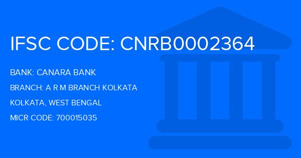 Canara Bank A R M Branch Kolkata Branch IFSC Code