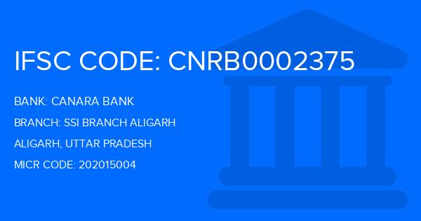 Canara Bank Ssi Branch Aligarh Branch IFSC Code