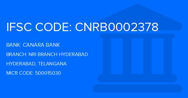 Canara Bank Nri Branch Hyderabad Branch IFSC Code