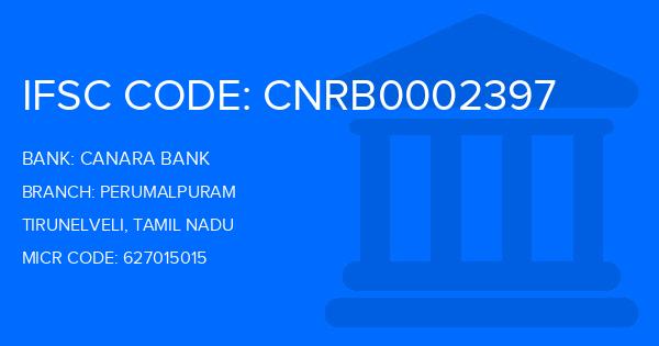 Canara Bank Perumalpuram Branch IFSC Code