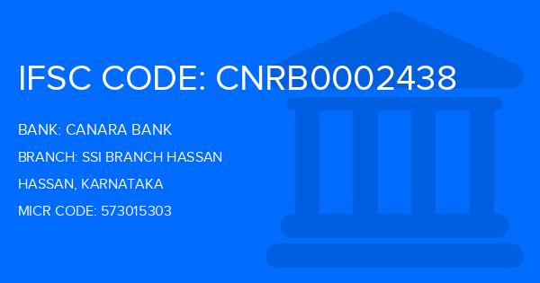 Canara Bank Ssi Branch Hassan Branch IFSC Code