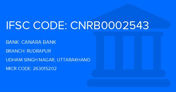Canara Bank Rudrapur Branch IFSC Code