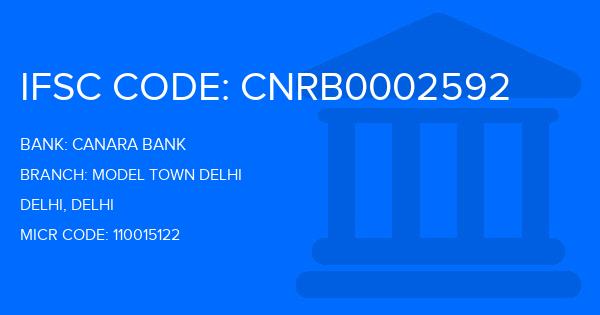 Canara Bank Model Town Delhi Branch IFSC Code