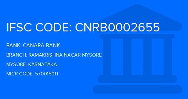 Canara Bank Ramakrishna Nagar Mysore Branch IFSC Code