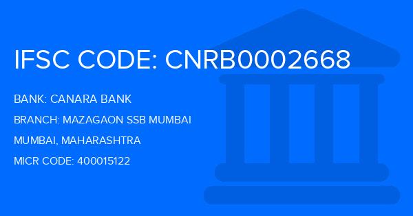 Canara Bank Mazagaon Ssb Mumbai Branch IFSC Code
