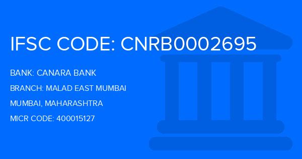 Canara Bank Malad East Mumbai Branch IFSC Code