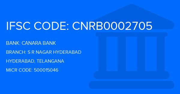 Canara Bank S R Nagar Hyderabad Branch IFSC Code