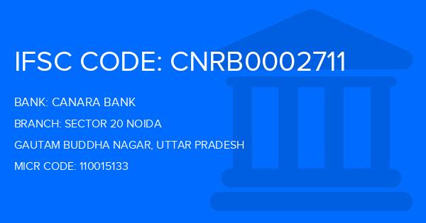 Canara Bank Sector 20 Noida Branch IFSC Code