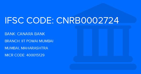 Canara Bank Iit Powai Mumbai Branch IFSC Code