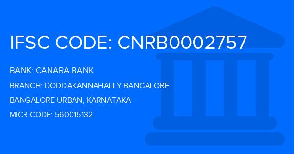 Canara Bank Doddakannahally Bangalore Branch IFSC Code