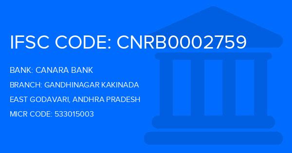 Canara Bank Gandhinagar Kakinada Branch IFSC Code