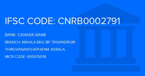 Canara Bank Mahila Bkg Br Trivandrum Branch IFSC Code