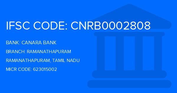 Canara Bank Ramanathapuram Branch IFSC Code