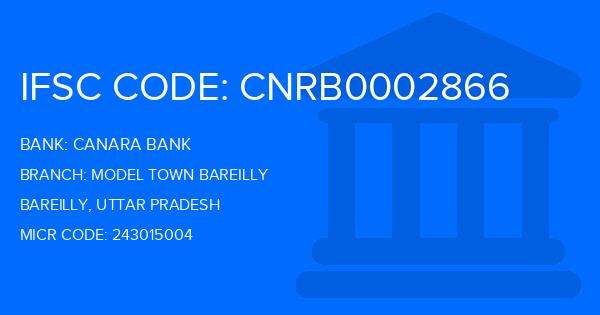 Canara Bank Model Town Bareilly Branch IFSC Code