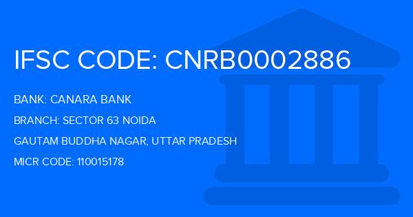 Canara Bank Sector 63 Noida Branch IFSC Code
