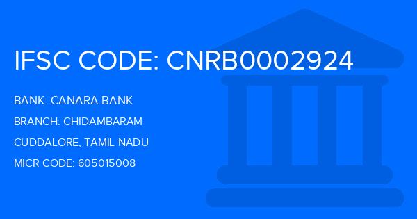 Canara Bank Chidambaram Branch IFSC Code