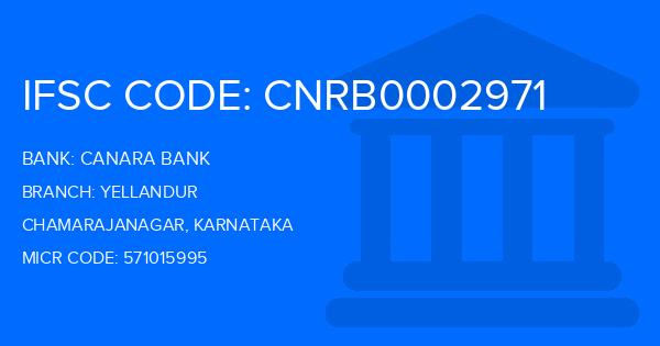 Canara Bank Yellandur Branch IFSC Code