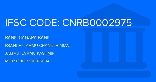 Canara Bank Jammu Channi Himmat Branch IFSC Code