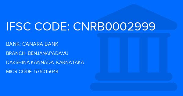 Canara Bank Benjanapadavu Branch IFSC Code