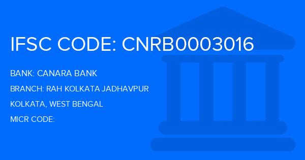 Canara Bank Rah Kolkata Jadhavpur Branch IFSC Code