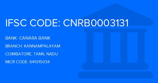 Canara Bank Kannampalayam Branch IFSC Code
