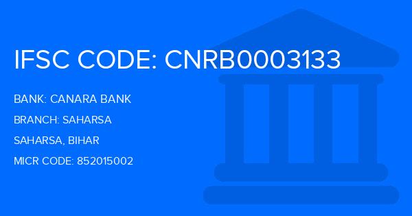 Canara Bank Saharsa Branch IFSC Code