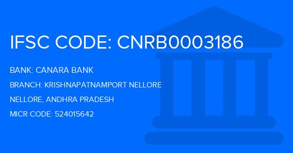 Canara Bank Krishnapatnamport Nellore Branch IFSC Code