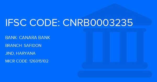 Canara Bank Safidon Branch IFSC Code