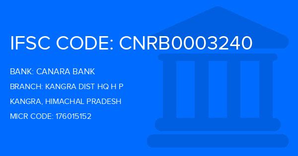 Canara Bank Kangra Dist Hq H P Branch IFSC Code