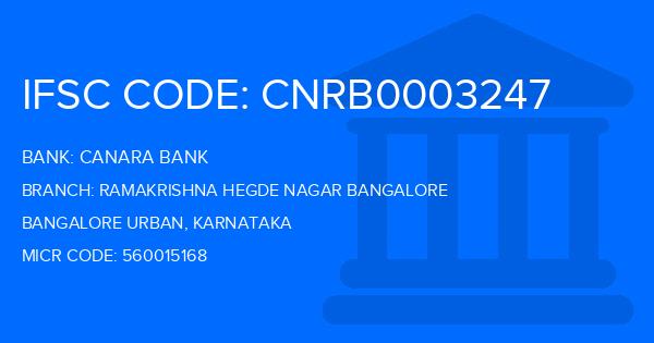 Canara Bank Ramakrishna Hegde Nagar Bangalore Branch IFSC Code