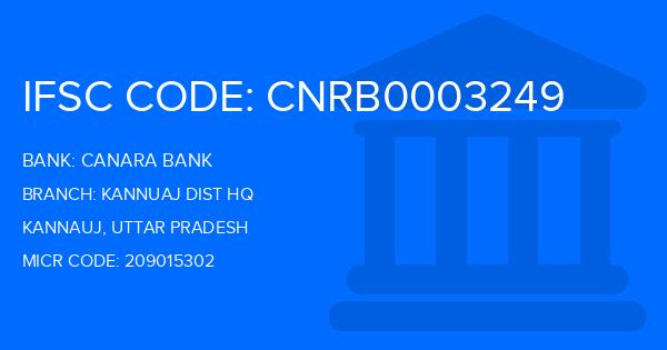 Canara Bank Kannuaj Dist Hq Branch IFSC Code