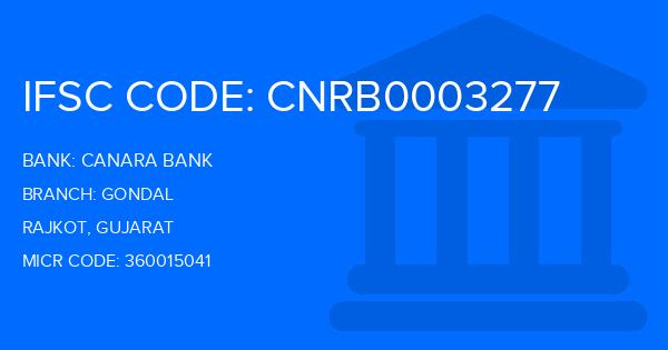 Canara Bank Gondal Branch IFSC Code